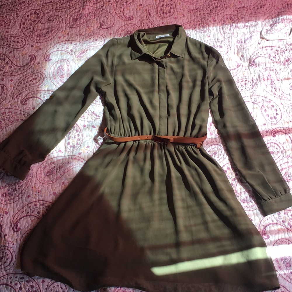 Dark green formal dress